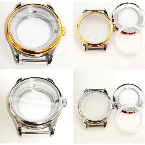 New Watch Cases For Man Of Stainless Steel 40MM Gold Colour Fit Automatic Movement Miyota 8215 ST16 Eta 2836 2824