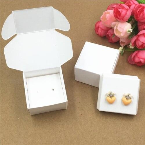 Wholesale 50set paper Jewelry Box For Earring Set Display Square shape Packaging set Gift Boxes For Jewellery Accessories