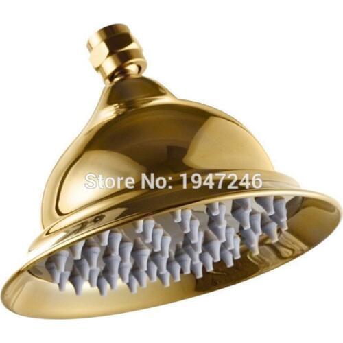 Manufacturers wholesale marketing 6 inch Top Ceiling Rainfall Shower Head Brass Golden