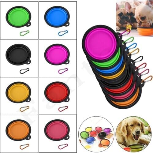 Wholesale Folding Silicone Pet Bowl Portable Dog Bowl Tableware Food Water Feeder Bottle Pet Dog Travel Bottle Cup Pet Supplies