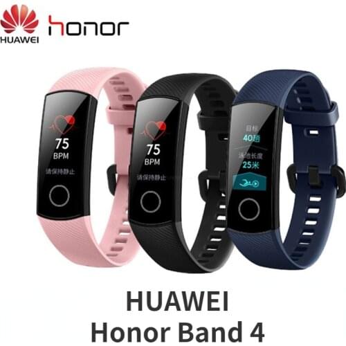Original Huawei Honor Band 4 SmartBand Amoled 0.95" Color Touch Screen 50M Swim Heart Rate Sleep Snap Monitor Smart Wristbands