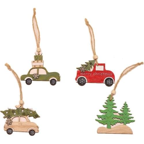 Adornos Navidad 2021 Natal Christmas Tree Decoration Wooden Christmas Drop Qrnament