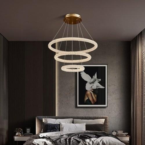 Nordic Crystal New Modern LED Chandelier Lights For Dining Table Bedroom Living Room Villa Ballroom Hall Indoor Lighting Lamps
