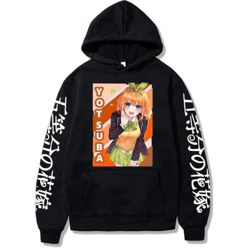 Hot Anime Nakano Yotsuba Print Hoodies Sweatshirts Harajuku The Quintessential Quintuplets Mens Women Casual Tops