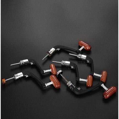 Universal Wood Handle Fishing Reels Crank Rock Arm Fishing Wheel Spinning Grasp Metal Folding Rocking Arm Fishing Accessories