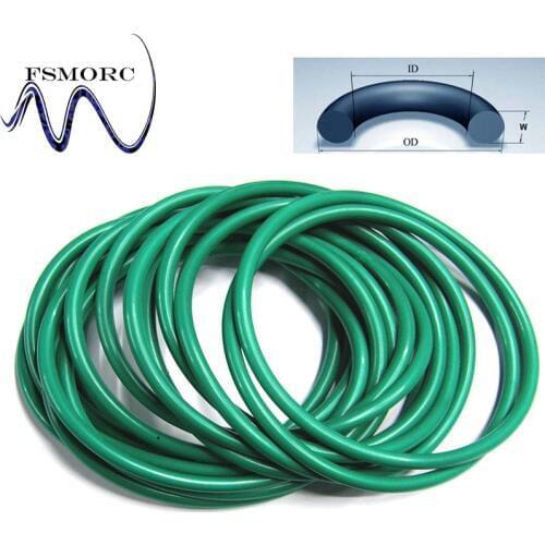 2pcs 10pcs 20pcs FKM o-ring OD Size:220/225/230/235/240/245/250/255/*3.5mm FKM o ring seal dichtung green Gasket o-ring