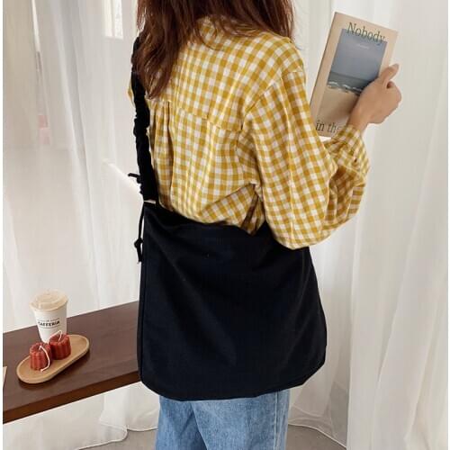 Women Big Canvas Shopping Bag Reusable Soild Extra Large Tote Grocery Bag Eco Environmental Shopper Shoulder Bags For Young Girl