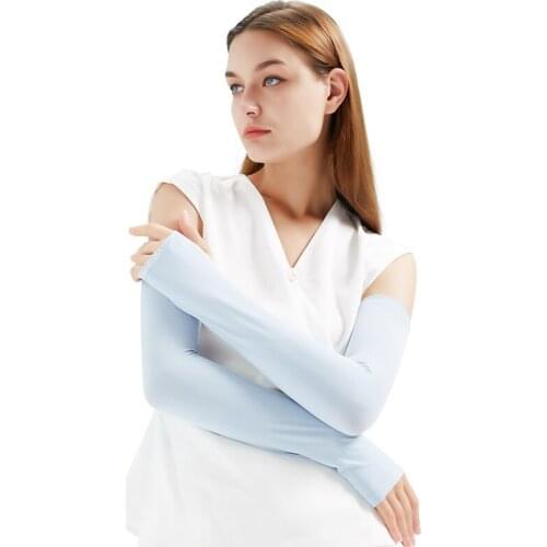 Women Summer UV Protection Oversleeves Cycling Arm Gloves Breathable Outdoor Riding Fishing Arm Gloves