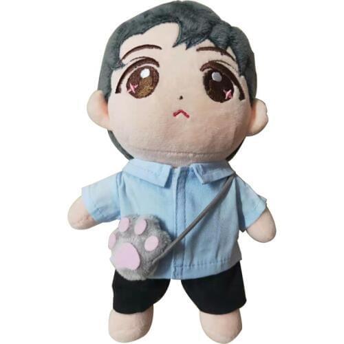 15-20cm got7 exo doll bag shoulder bag with cat paw plush stuffer messenger bag
