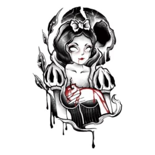 165MM×105MM Dark Princess Geisha Tattoo Applique Arm Personality Dark Neck Female