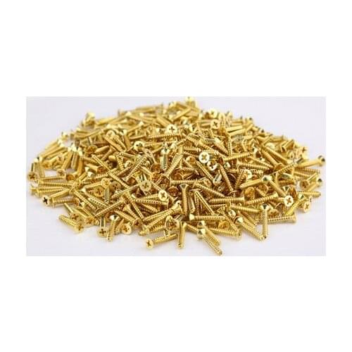 50pcs M2 Phillips countersunk brass screws cross flat head screw bolts self-tapping sharp tail bolt GB818 8mm-10mm length