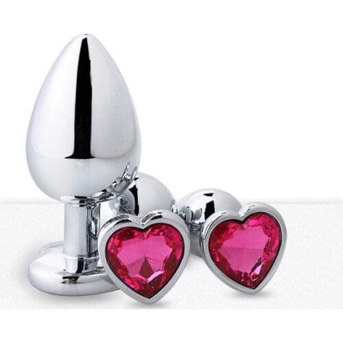 Anal Toys Heart-shaped Metal Anal Plug For Women Adult Sex Products Men Butt Plug Stainles Steel Sex Vibrator Anal DildoToys
