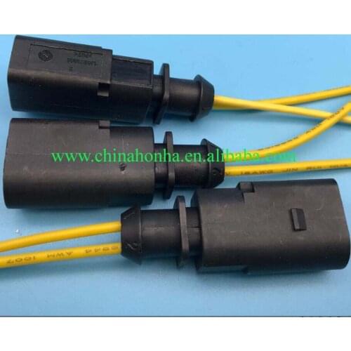 Free shipping 5/10/20/50/100 pcs/lots 2 Pin Plug Flat Contact Housing Socket Connector Wire Harness Cable 1J0973802 1J0 973 802