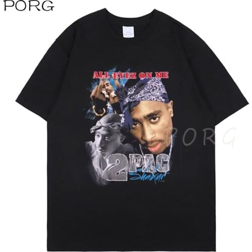 Tupac 2pac Black Tshirt Shakur Hip Hop T Shirts Makaveli Rapper Notorious Big Young Thug Koba La J Cole Hiphop Rap Streetwear
