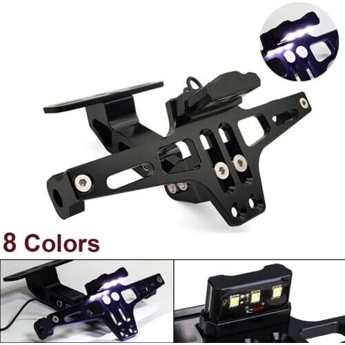 For Yamaha FZ6R FZ8 fz 1 09 6 fzr 400 FZ1 FZ6 FAZER CNC Motorcycle Rear License Plate Mount Holder and Adjustable Angle License