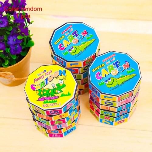 Children Arithmetic Toys Cylindrical V-cube 6 Numbers Magic Cube Toy Puzzle Game Gift to Help Children Learning Math