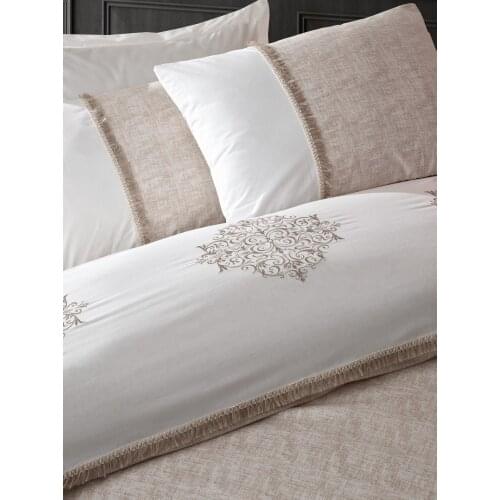 Cotton box turkey double quilt duvet cover bed sheet pillow king size duvet cover bed 100% cotton bedroom 6pcs Carel Kahve