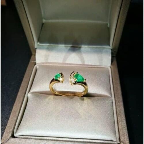 S925 Pure Silver Pure Natural Columbia Emerald Refers To The New Jewelry Exquisite Luxury Ladies Glamour Party Engagement Summer