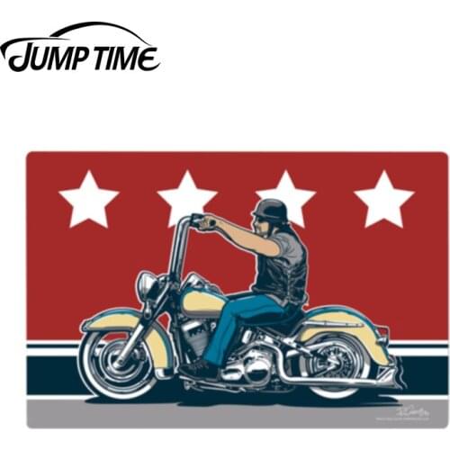 JumpTime 13cm x8.5cm For AMERICAN RIDE Creative Car Sticker Rear Windshield Decal Waterproof Car Accessories Window