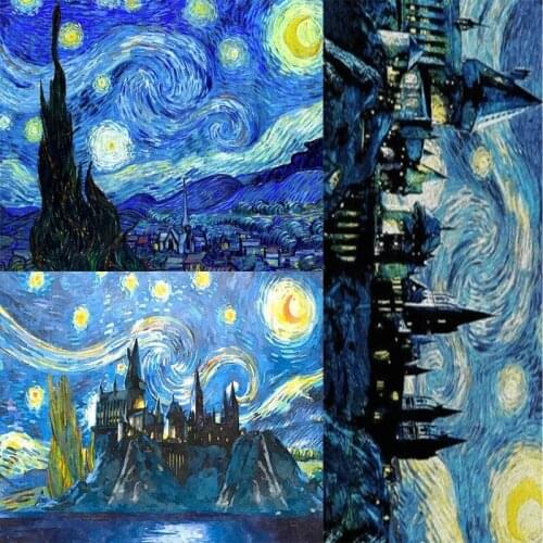 Van Gogh Starry Night DIY 5D Diamond Painting Full Square Round Drill Embroidery Mosaic Art Home Store Decor