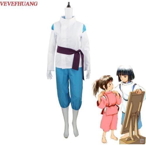 VEVEFHUANG Classic Spirited Away Sen to Chihiro no Kamikakushi White Dragon Haku Nigihayami Kohakunushi Kimono Uniform Cosplay