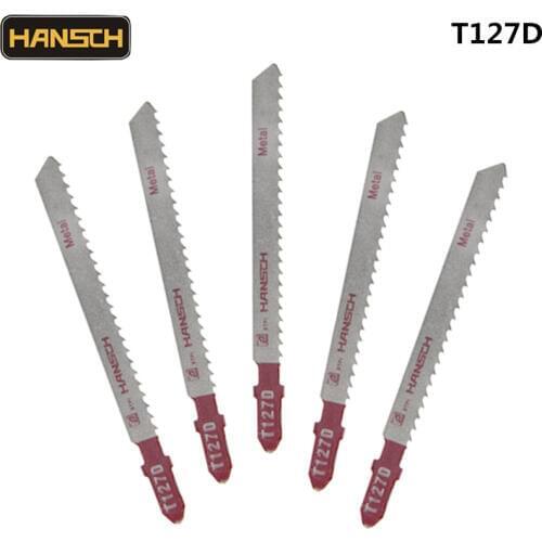 HANSCH 5pcs Jig Saw Blades 100*3 T127D Metal Fast Cut HSS For Bosch Metabo Dewalt Makita AEG Festo Holzher Kress Cutting Tool