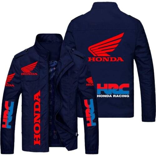 2021 New Autumn Down Jacket Men Honda Wing Logo Printed Jacket Stand-up Collar Thick Warm Men Women Windbreaker Winter Coats Top