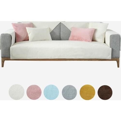 Soft Sofa Cover for Living Room Sofa Couch Cover Non-Slip Sofa Slipcover Mat Winter Warm Sofa Towel Furniture Protector