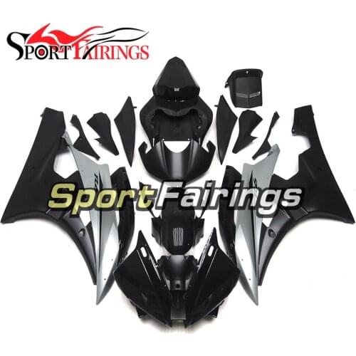 New Complete ABS Plastic Injection Sportbike Covers Carenes for Yamaha YZF600 R6 2006 2007 06 07 Silver Black Motorbike Fairings