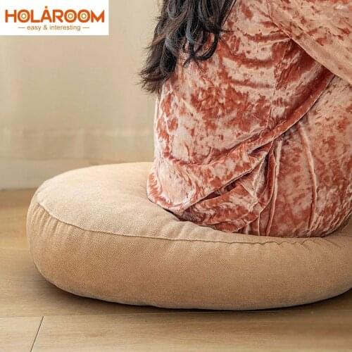 Solid Color Cushion Tatami Round Cushions For Living Room Chair Seat Pad Thickened Pillow Prayer Mat Japanese Style Pouf Futon