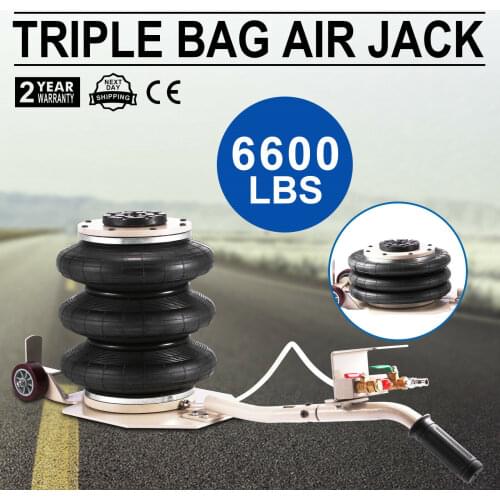 Air Jack Pneumatic Jack 6600LBS Quick Lift 3 Ton Heavy Duty Jacking 16 Inch Lifting Height Pneumatic Air Jack 6600LBS