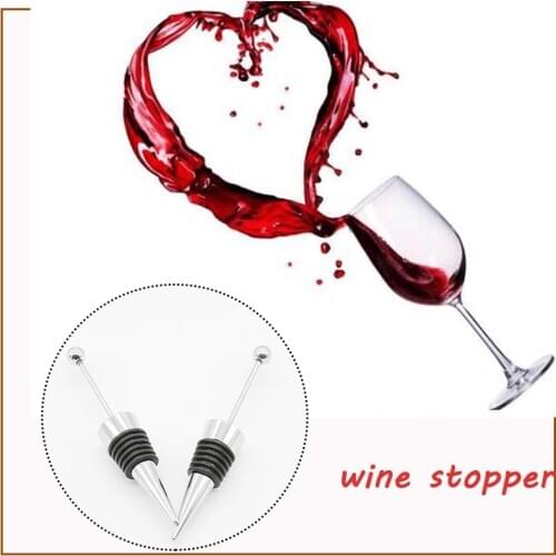 Zinc Alloy Wine Bottle Stopper Stainless Steel Ball Wine Stopper Bar Restaurant Tools Cocktail Shaker Kitchen Supply