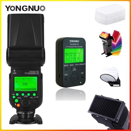 YONGNUO YN968N II Flash Speedlite for Nikon D800 D850 DSLR Compatible w/ YN622N YN560-TX Wireless TTL Speedlite 1/8000 LED Light