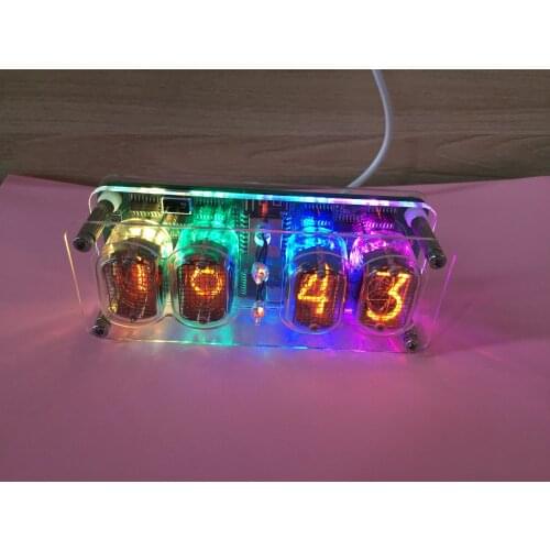 IN12 Glow Tube Glow Clock Retro Nostalgic Clock Desktop Creative Ornaments Home Gifts