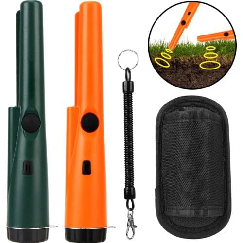 360° Side Detection Waterproof Positioning Rod Detector Handheld Metal Detector Voice / Vibration Alarm for Metal Coin Gold
