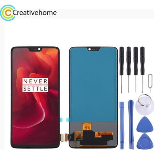 TFT Material LCD Screen and Digitizer Full Assembly for OnePlus 6T A6010 A6013 / OnePlus 6 A6000