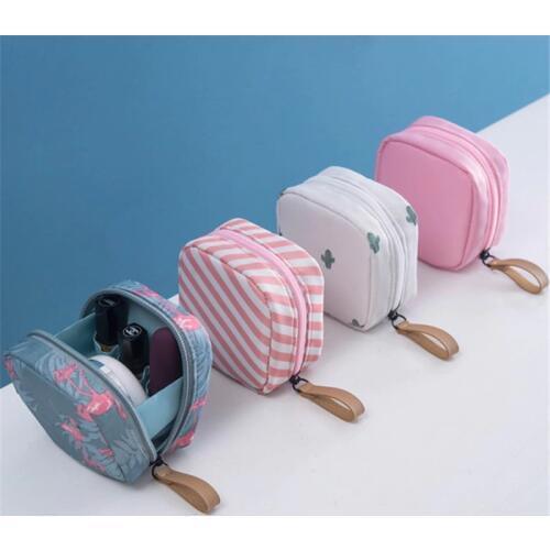 1 pc Mini Solid Color Flamingo Cosmetic Bag Cactus Travel Toiletry Storage Bag Beauty Makeup Bag Cosmetic Bag Organizer Hot Sale