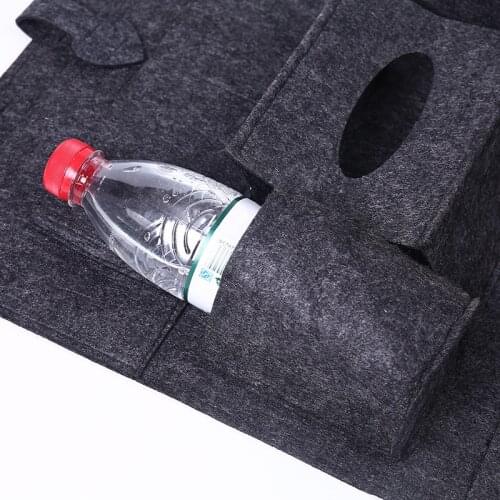 1pc Universal Car Back Seat Storage Bag Organizer Trunk Elastic Felt Storage Bag 6 Pockets Organizer Hanging Car Accessories