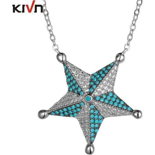 Womens Fashion Jewelry Stars Cubic Zirconia Bridal Wedding Pendant Necklaces Christmas Birthday Gifts 10pcs Lot Wholesale
