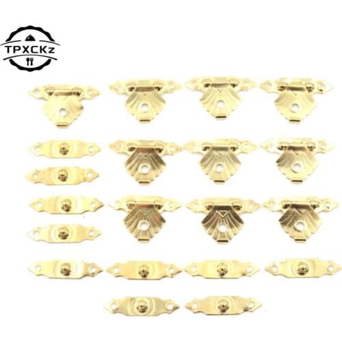 10pcs Jewelry Gift Box Decorative Hasp Latch Mini Antique Iron Sheet Wooden Case Hasp For Home Finuture Buckle Clasp Lock