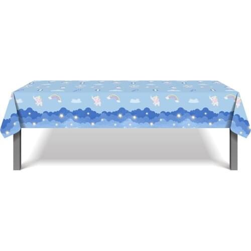 130*220cm PE Cartoon Elephant Its a Boy or Girl Baby Shower Birthday Party Theme Disposable Tablecloths Kids Party Decorations