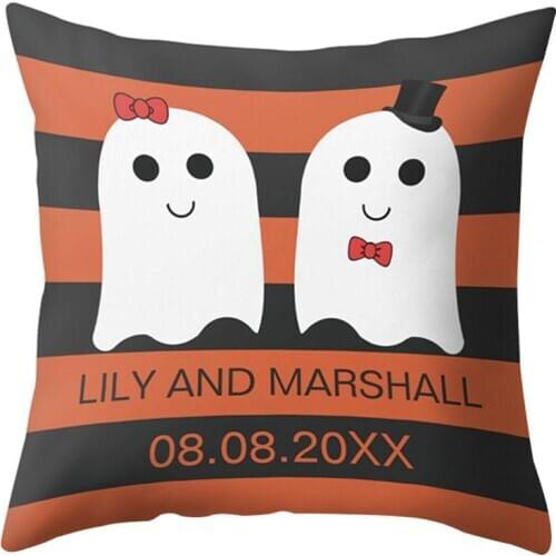 45*45 cm Pillow Case Home decorative Pumpkin Ghost Print Sofa Pillow Case Cushion Cover Halloween Thanksgiving Decor
