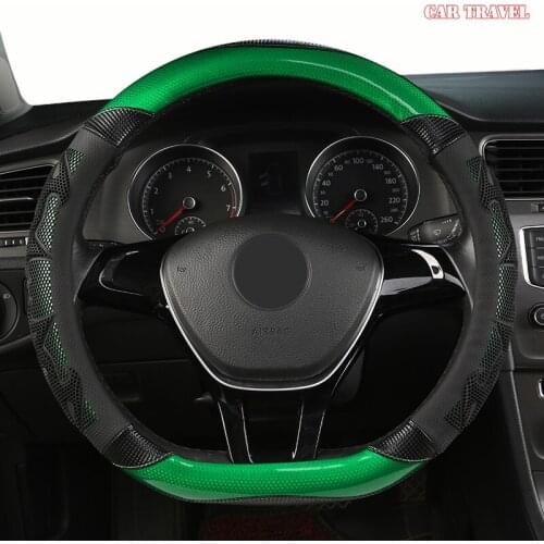 CAR TRAVEL Microfiber Leather Car Steering Wheel Cover For GMC Sierra Yukon Terrain Acadia Savana Envoy Canyon 1500