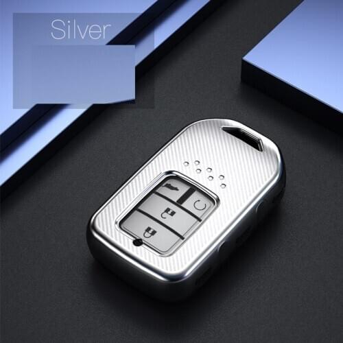 TPU+Carbon fiber grain Key Cover Key Case For Honda Accord Civic 2018 2019 Odyssey CRV Pilot HRV Vezel City keyless entry