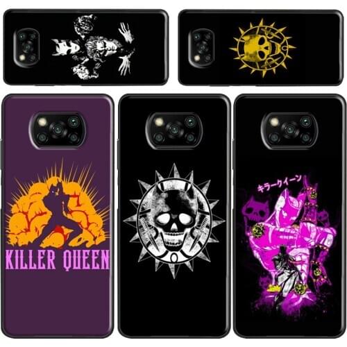 Anime JoJo Killer Queen Case For Xiaomi Poco X3 F2 Pro Case For Redmi Note 9 8 Pro 7 A 8T 9S 9C Mi Note 10 Lite