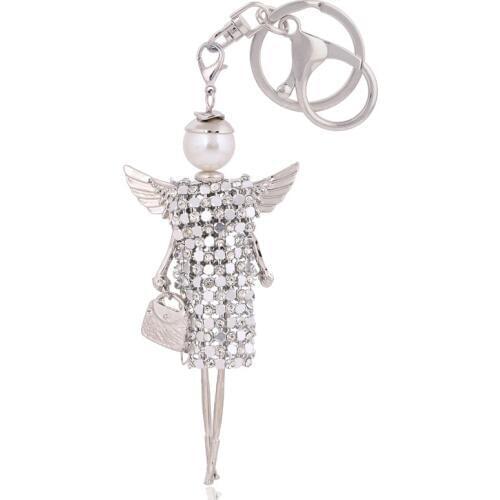 Chenlege cute crystal key chain rhinestone keyring women bag charm keychain car key ring pendant wholesale