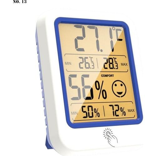 LCD Digital Temperature Humidity Meter Electronic Thermometer Hygrometer with Large LCD Display for Baby Room, Weather Station