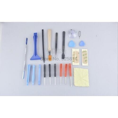 By dhl or fedex 200sets 22 in 1 Open Pry mobile phone accessory bundles Repair Screwdrivers Sucker set Kit For Cell Phone