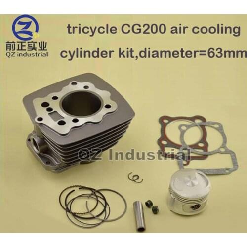 QZ industrial new and high quality for LONCIN 200cc tricycle motorcycle air cooling engine parts CG200 cylinder kit