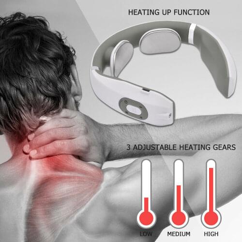 USB Electric Pulse Heating Neck Massager Cervical Traction Collar Therapy Pain Relief Tool Stimulator Acupuncture Neck Massage